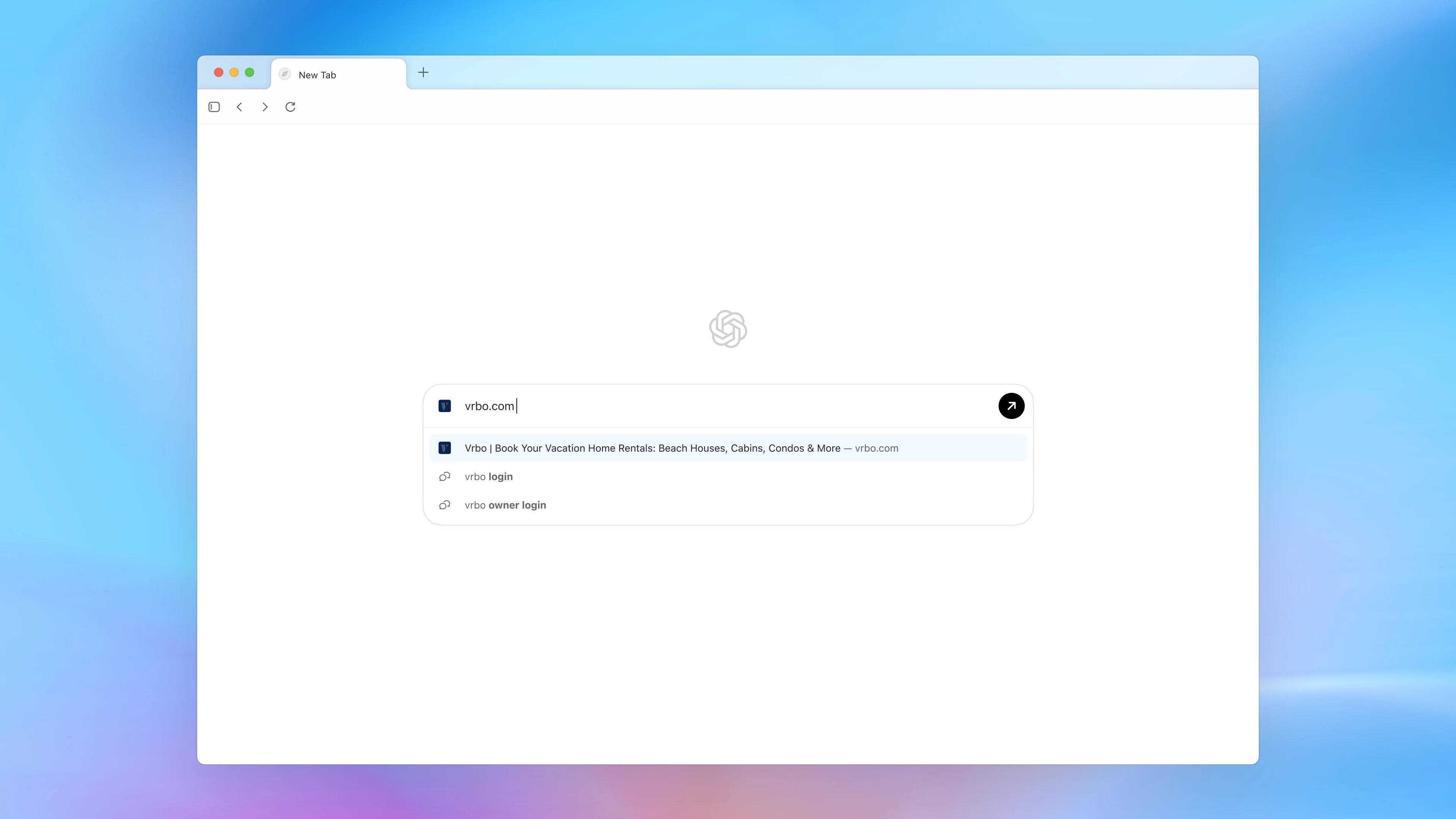 ChatGPT Atlas浏览器新标签页,展示内置ChatGPT的全新浏览体验 ChatGPT Atlas浏览器主界面